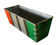 Vintage zinc planter metal tray with handles