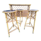 Vintage wicker bar stool set