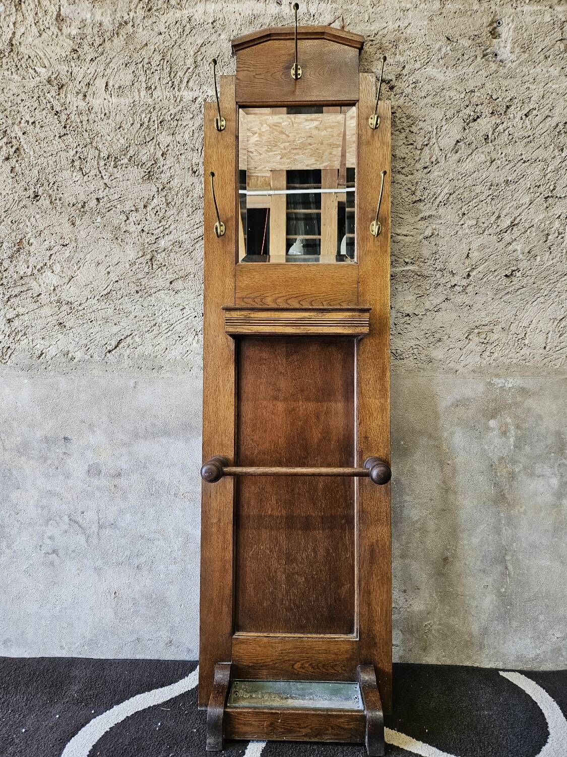 Coat rack, 1930s cloakroom