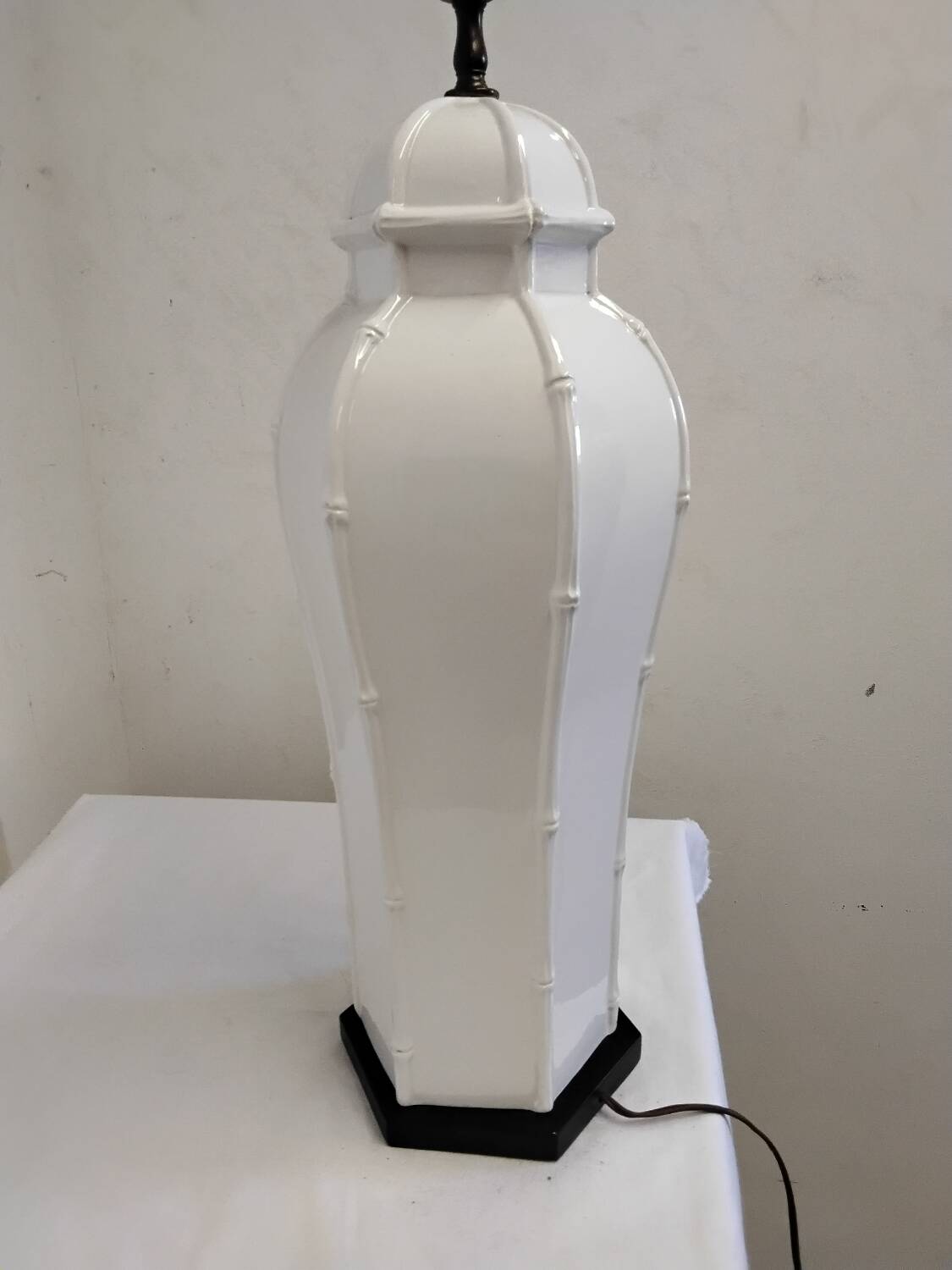 Large Hollywood Regency Style Ceramic Lamp Base