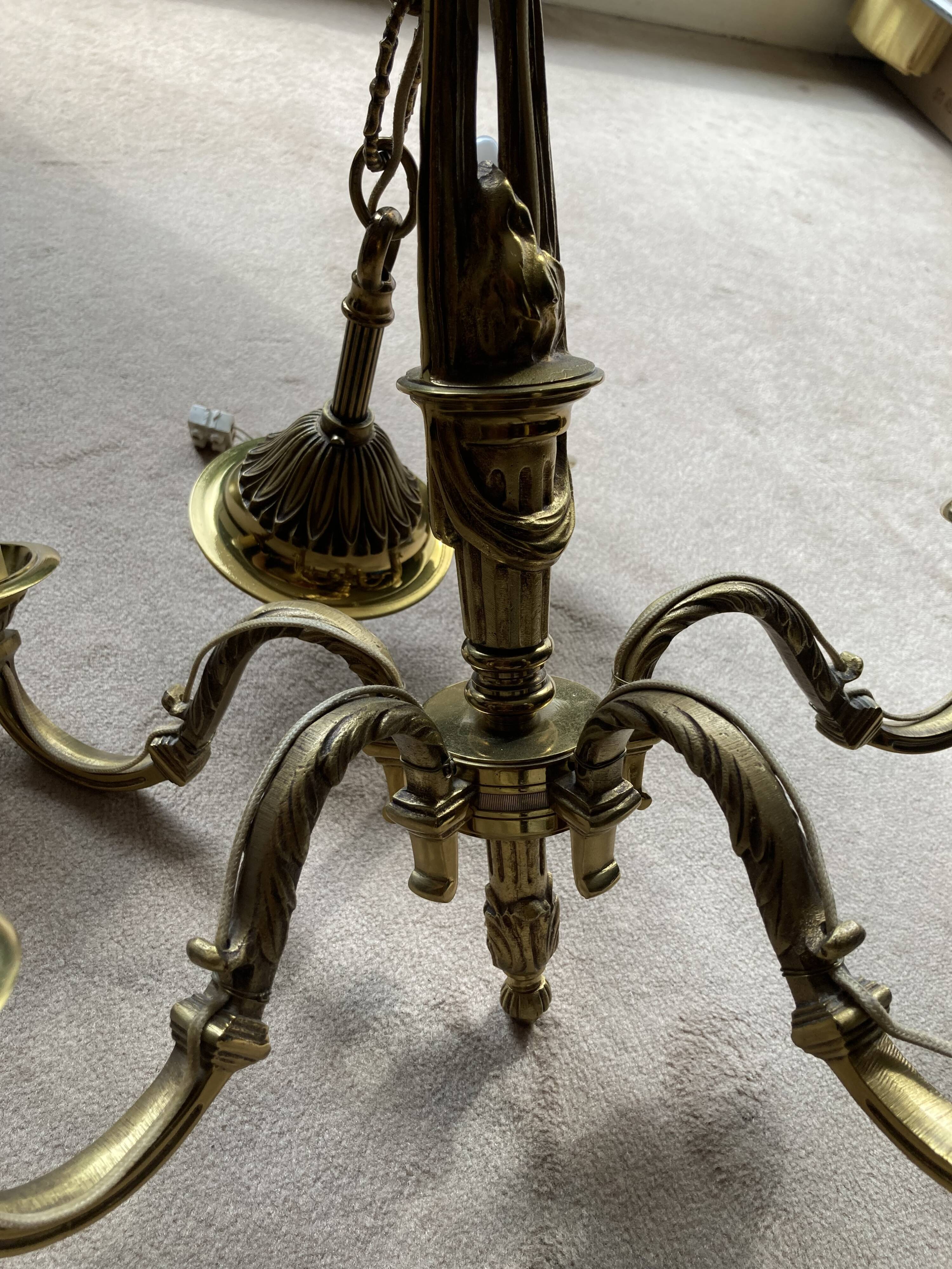 Lustre style Louis XV en bronze
