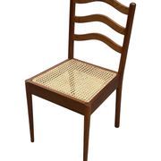Vintage Teak Chair with Webbing - 1970s Design
