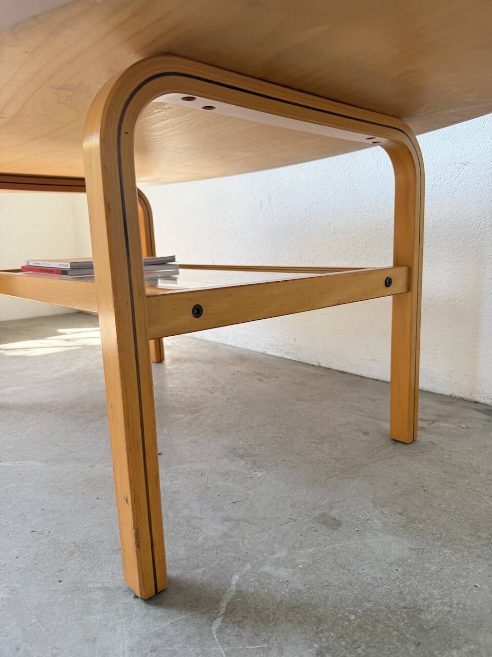 Oval coffee table beech 1980 Aalto Ikea