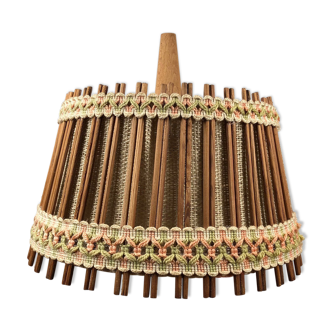 Vintage suspension in teak and jute