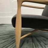 Floating velvet grey velvet chair chic Red Edition