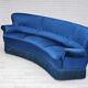 Canapé danois 3 places en velours bleu et hêtre, années 1960