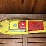 Old Toy Boat Tin MS Helgoland A Remontoir 1950 Vintage #A600