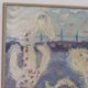 Original Swedish Oil on Canvas – “Figures” by JZON – Vintage, Framed