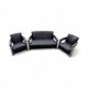 Ensemble de 3 canapés 2 places et fauteuils club Art Déco