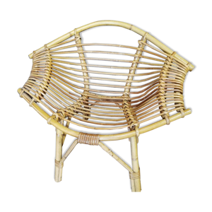 Fauteuil enfant rotin des années
