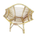 Fauteuil enfant rotin des années 70