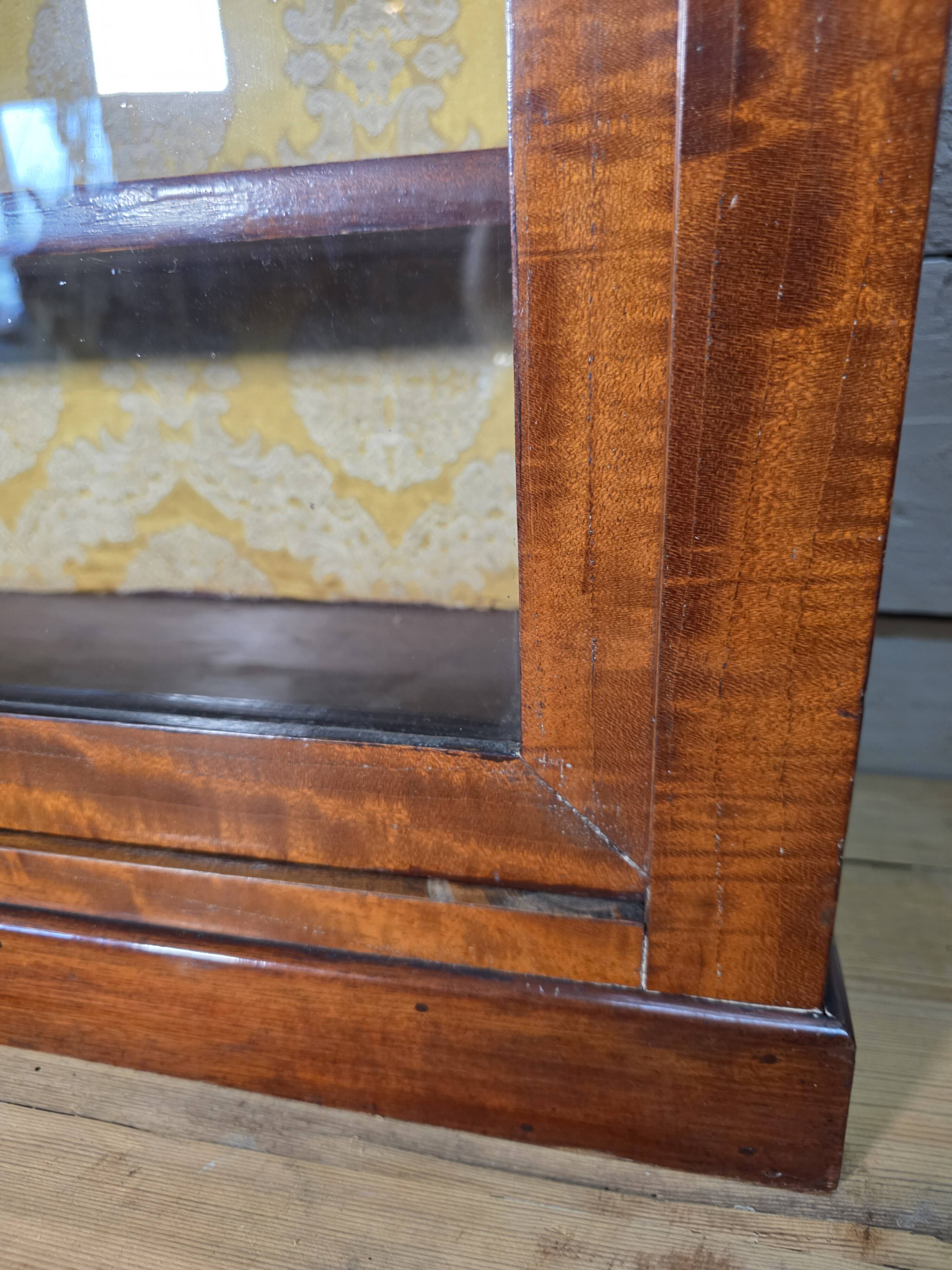Late 19th century mahogany shop display cabinet.