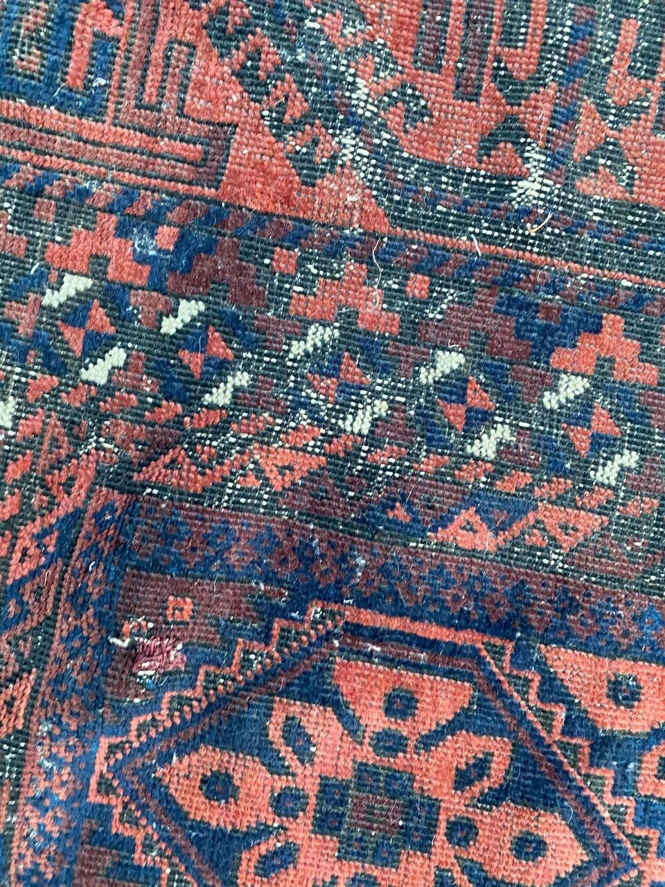 Old carpet Afghan Belutch 122x220 cm