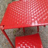 Kartell table and 2 chairs