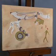 Tassili Rock Painting, signed G. Le Poitevin – 1960