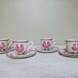 4 tasses à café en grès