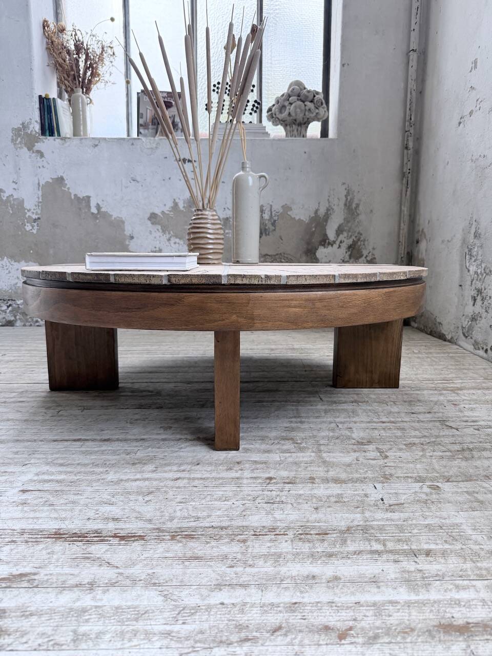 Table basse Roger Capron « grain de café »