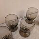 5 smoked glasses on a stem, 1970s