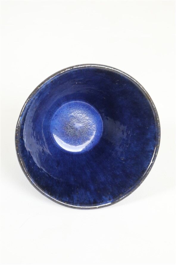 Hand-glazed mid-century plant pot by TDV / 1960s / 1970s