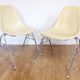 Pair of Eames / Herman Miller DSS model fiberglass chairs