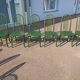 Lot de 6 chaises de bistrot baumann eden terrasse verte bois - vintage