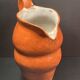 Unusual Pitcher Ceramic in stoneware or glazed earth Signed EL