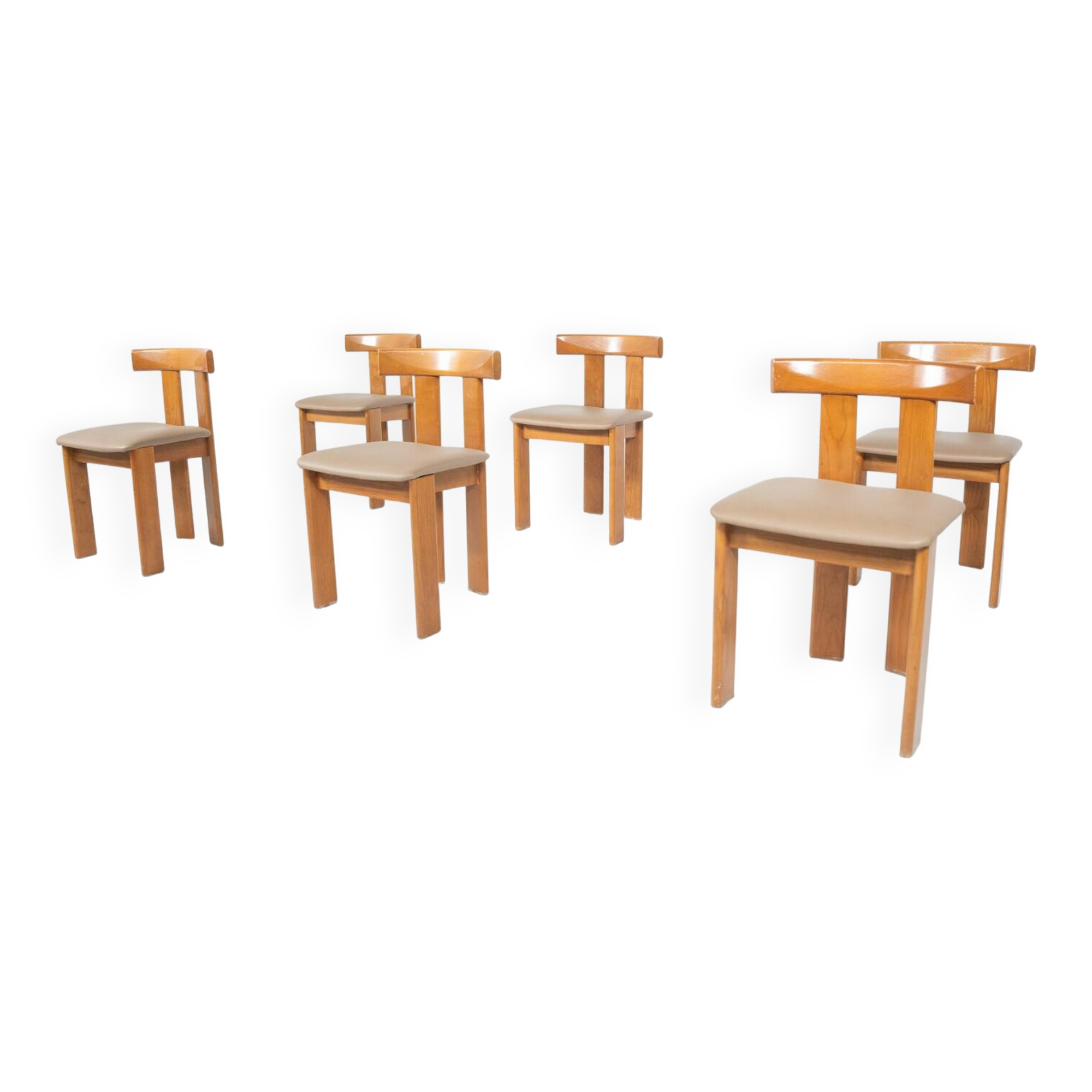 Mid-Century Modern Set of 6 Chairs by Luigi Vaghi, 1960s