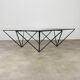 Pyramidal coffee table steel wire and glass