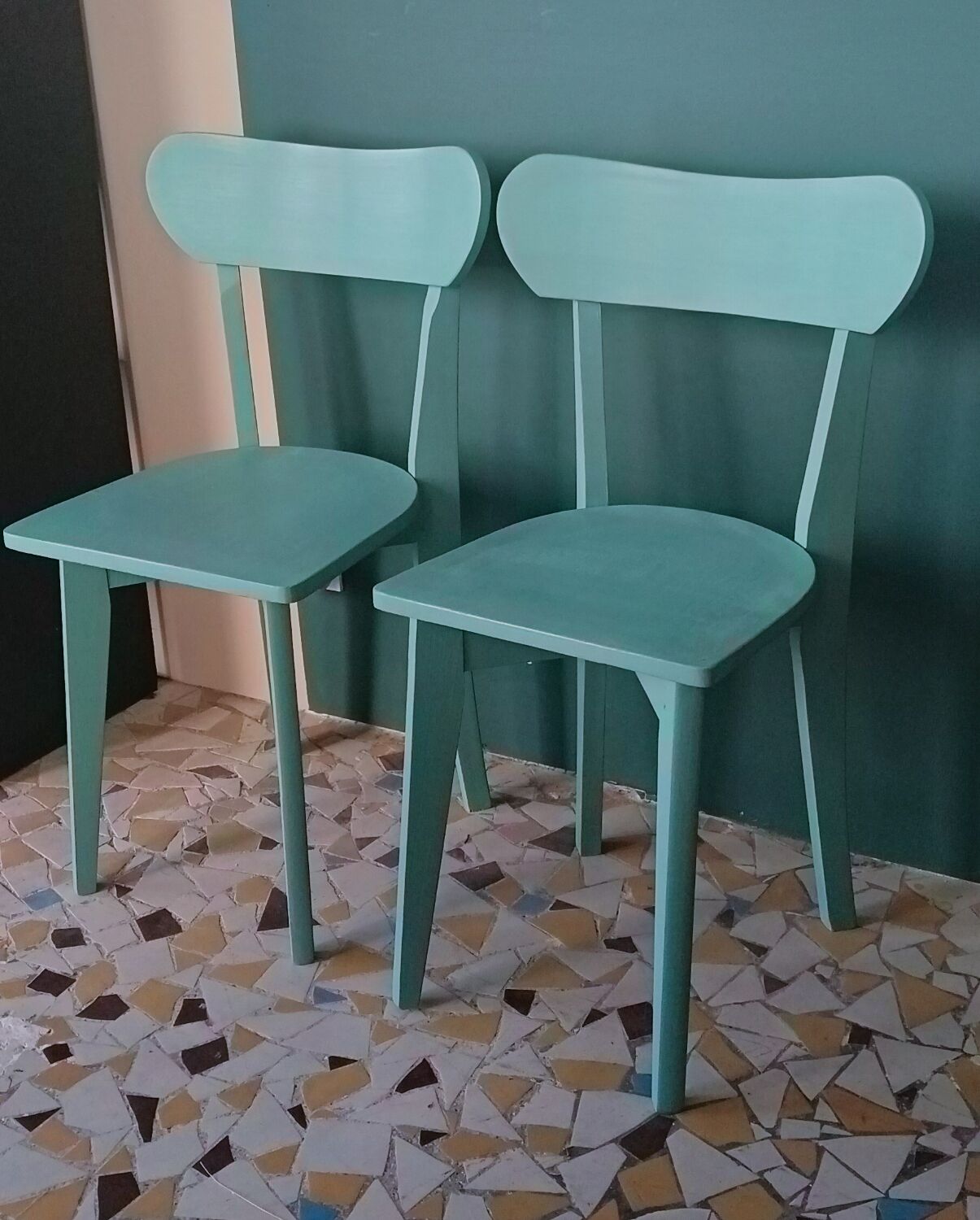 Pair of bistro chairs