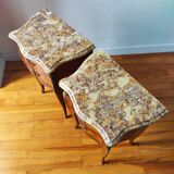 Pair of French Louis XV style bedside tables