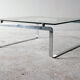 Coffe Table designed by Vittorio Introini, Steel and Glass, Italy, 1970s