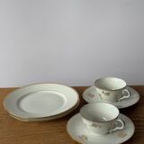 Limoges porcelain cups and plates