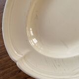 Large serving or presentation dish in beige ceramic - vintage