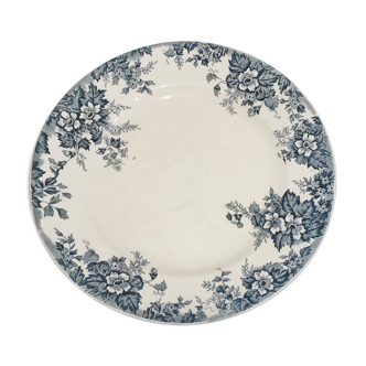 Old dish Moulin des Loups model Marie Louise Iron Earth 29.5cm