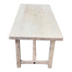 Table à manger de ferme rénovée en bois brut du XXème 180cm