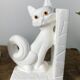 Pair of vintage stone cat bookends