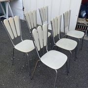 Ensemble de six chaises de salle à manger "Style Paon"
