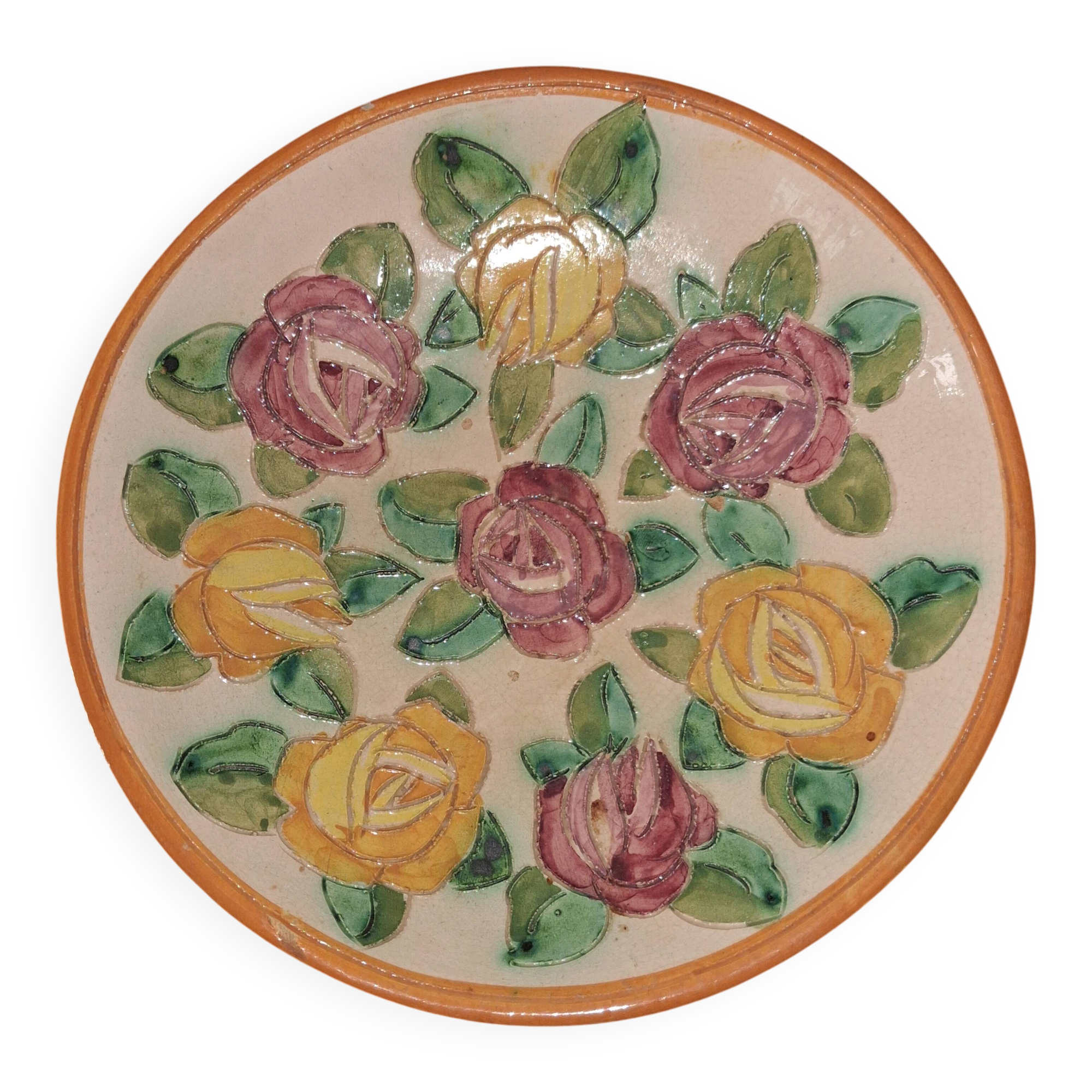 Vintage ceramic plate minaco