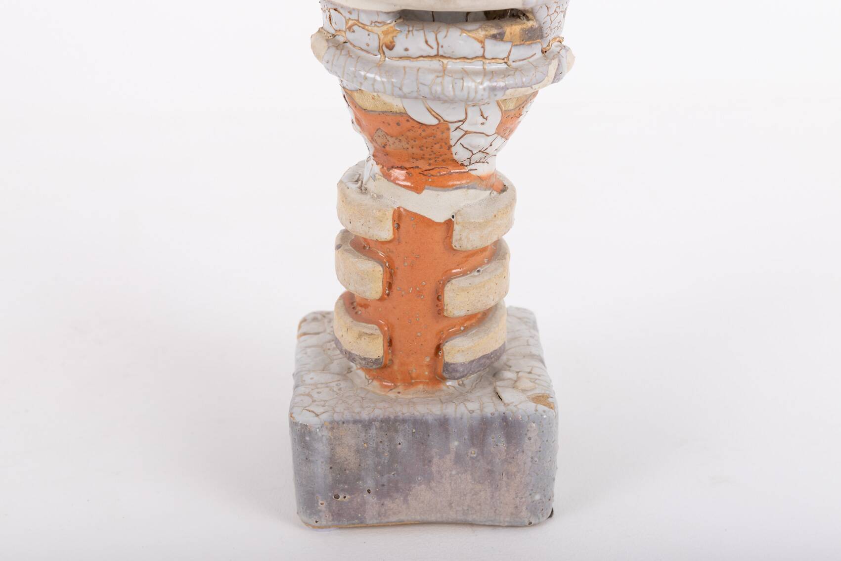 Unique Sicilian glazed ceramic sculpture