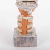 Sculpture unique en céramique émaillée sicilienne