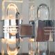 Murano glass wall lamps with chrome brass, Italy, 1970s, set of 2.