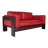 Knoll & Scarpa "Bastiano" sofa in red leather, 2 seats.