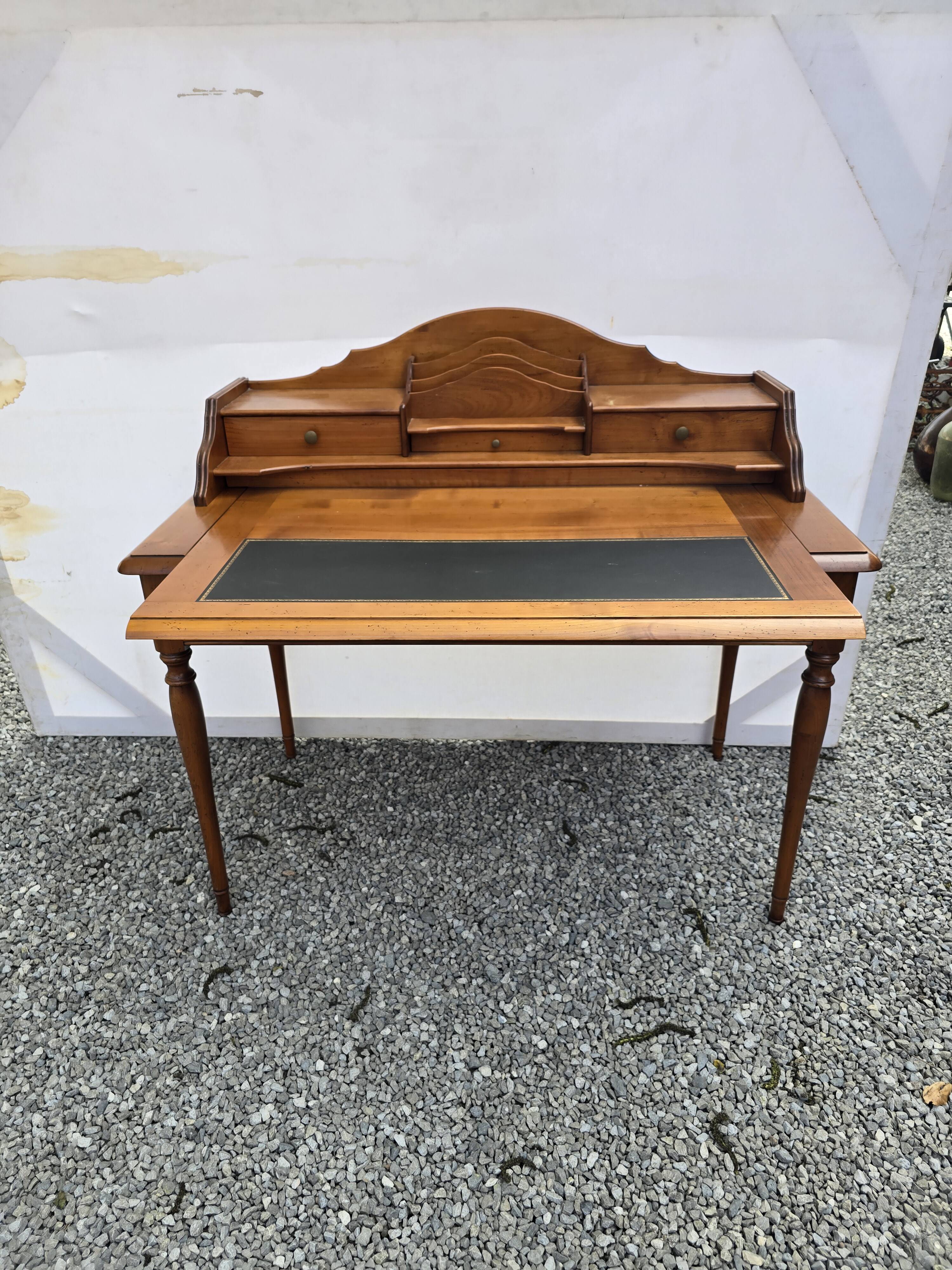 Solid cherry desk with sliding top