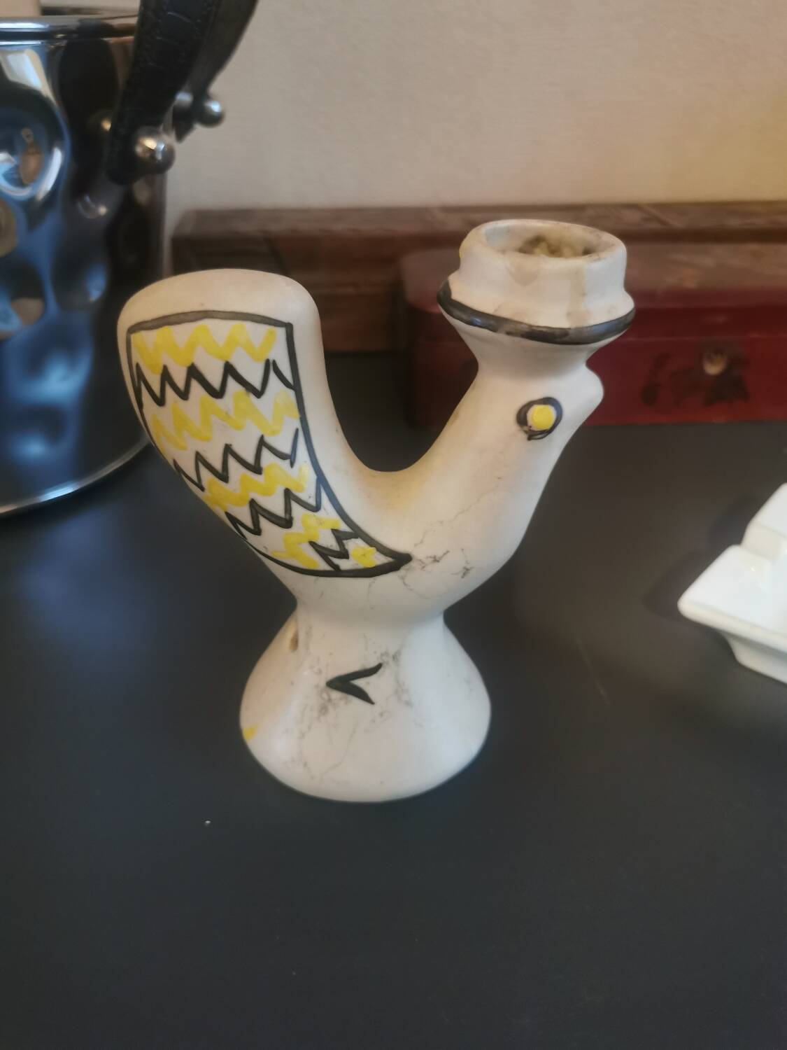 Rare jean de lespinasse ceramic lamp base