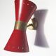 Pair of Italian Diabolo wall lights, 1950s design.