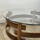 Round Scandinavian teak coffee table, 1970