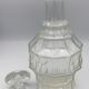 Old faceted glass liqueur carafe and stopper - 27 cm