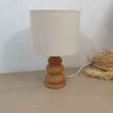 Vintage lamp in natural wood