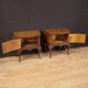 Paire de tables de chevet italiennes en bois des années 50