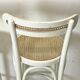 Paire de tabourets de bar bois et cannage